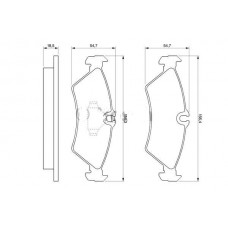 Placute frana Mercedes, VW 21593